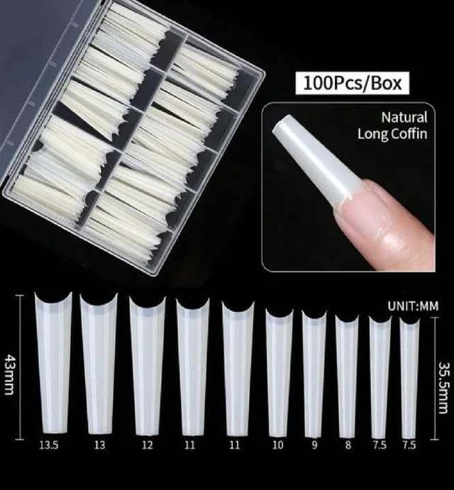 Tips XXL coffin Naturales 240 piezas