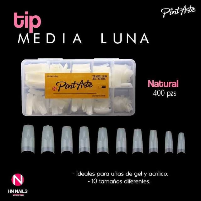 Tips Media luna Naturales 400 psz
