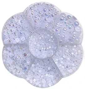 Perlas blancas tornasol