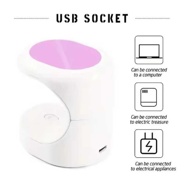 Mini Lámpara UV y Led Rosa