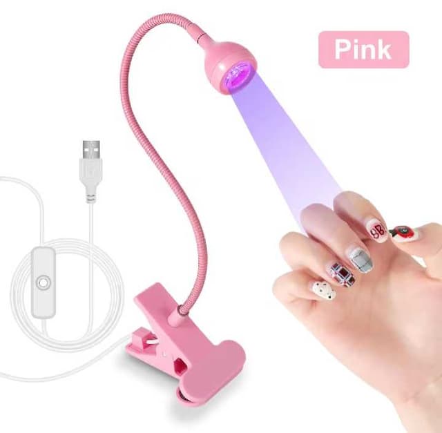 Lámpara UV para Press on o Sof Gel Rosa