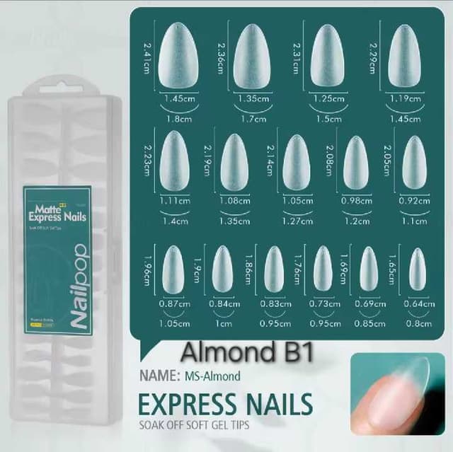 Tips sof gel Almond B1