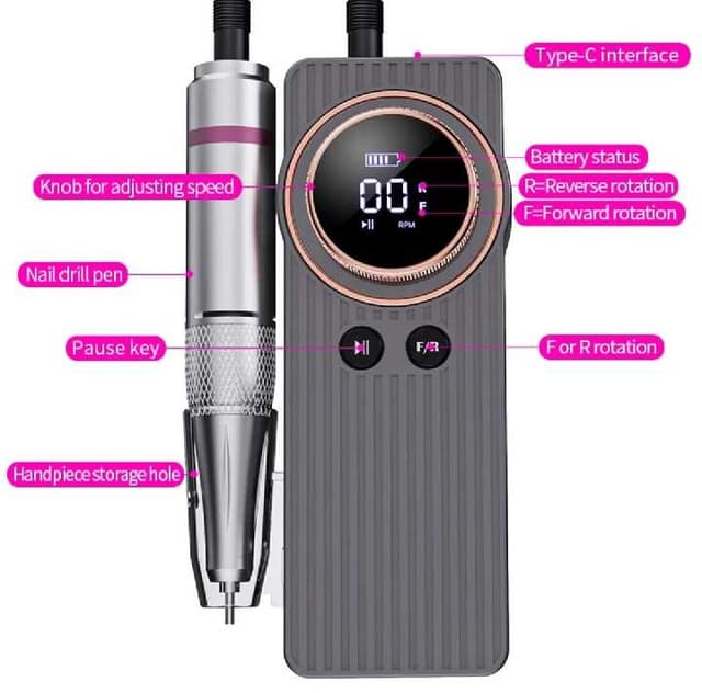 Drill 35 mil RV Recargable Gris con rosa