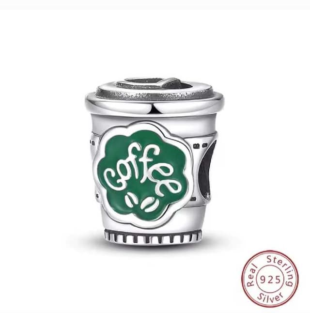 Charms de cafe Plata Ale 925