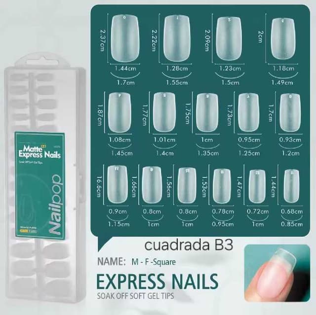 Tips sof gel cuadrado B3
