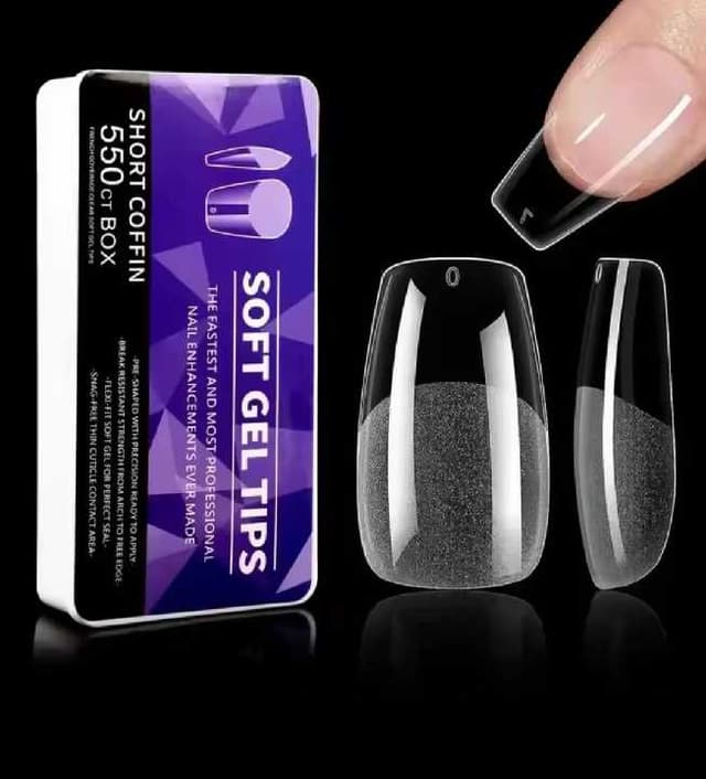 Tips sof gel cuadradas 440 piezas